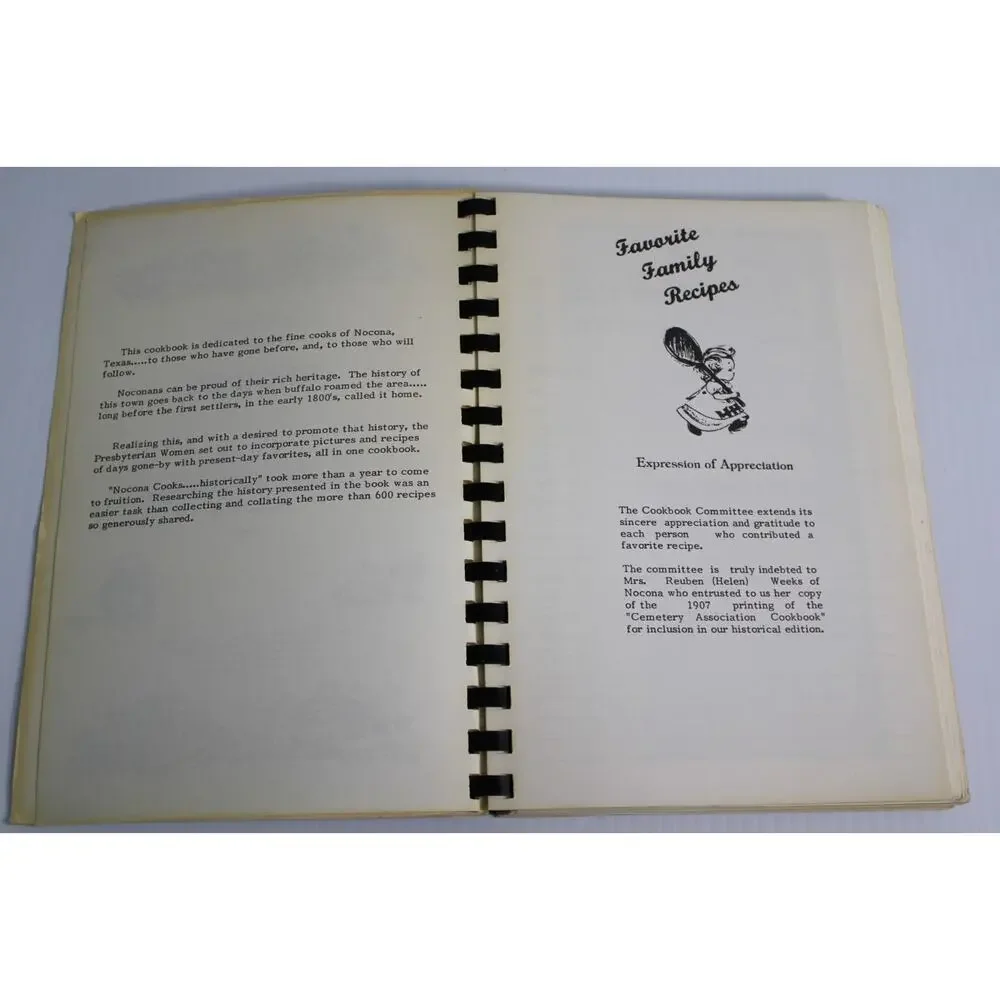 Vintage 1992 Nocona Texas Cookbook- Women of First Presbyterian Church